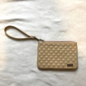 Express Nude Leather Clutch